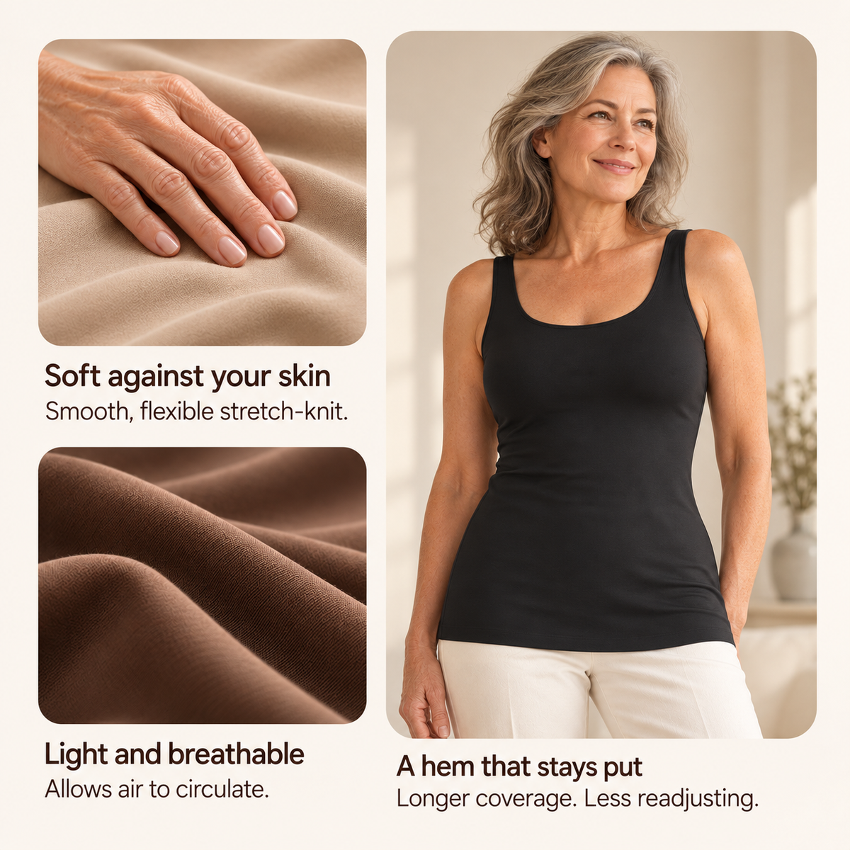 Built-In Bra Smoothing Tank