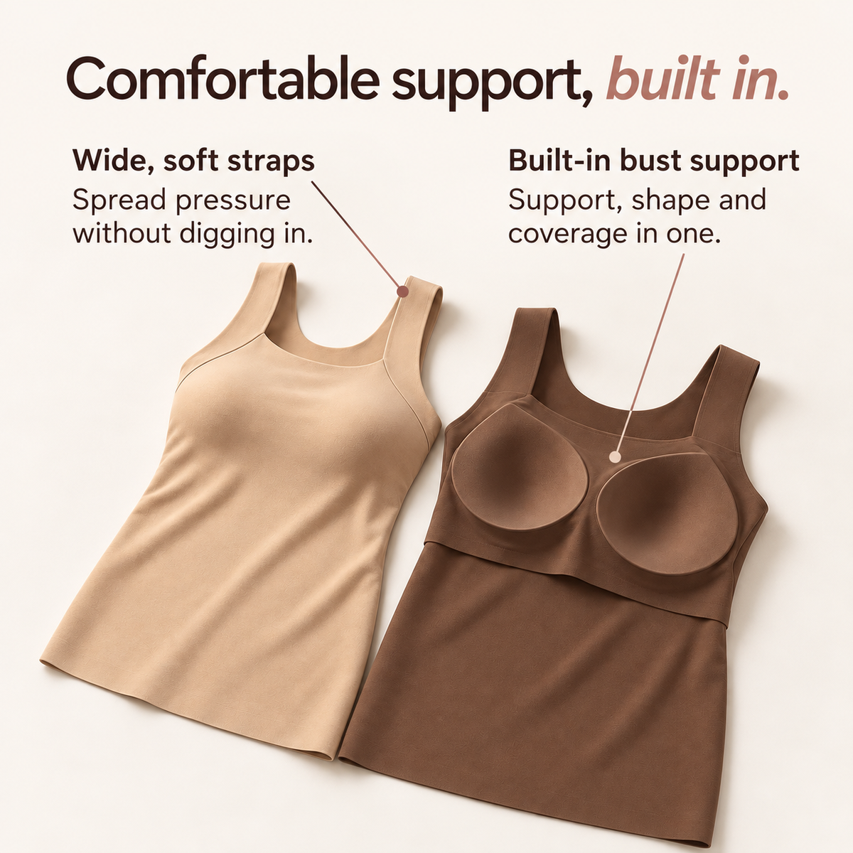 Built-In Bra Smoothing Tank